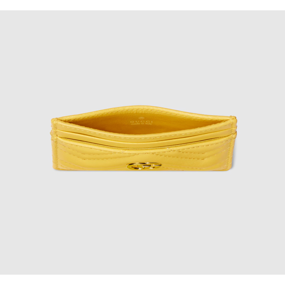 7308 - Gucci GG Marmont Card Case in Yellow - New in Box - Picture 2 of 4